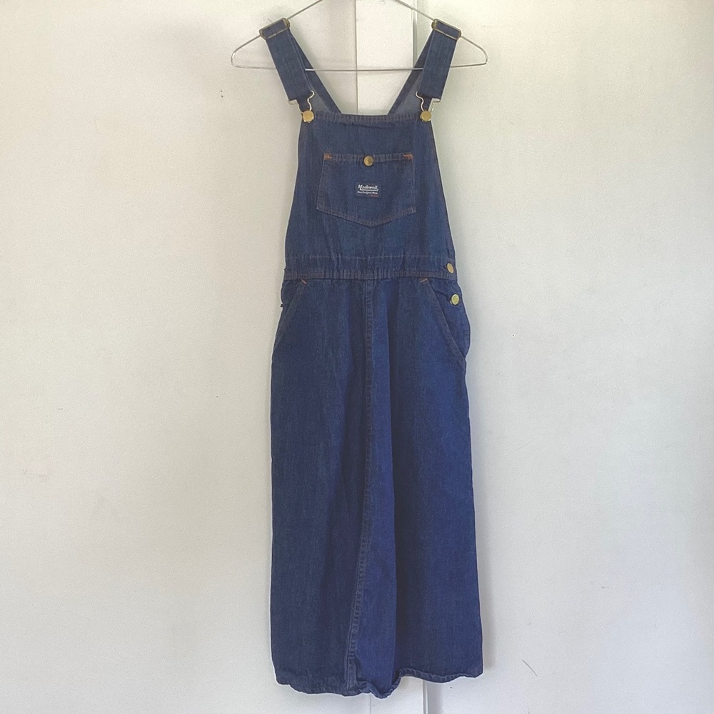 Rare 70s vintage Madewell denim overall dress